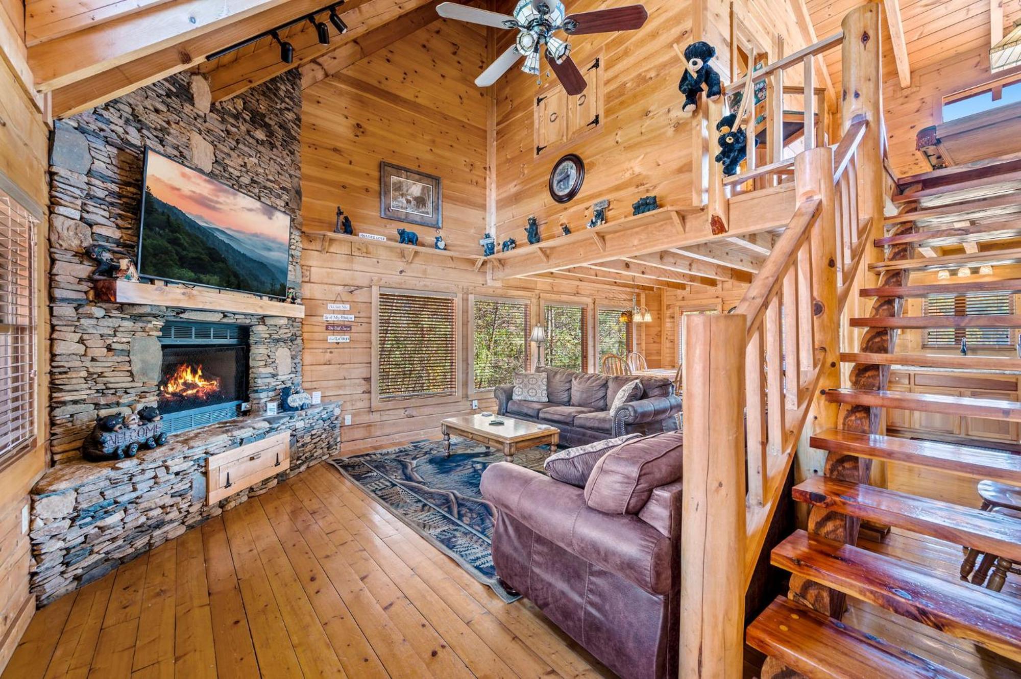 Bearfoot Pines - True Log Cabin - Wi-Fi, Hot Tub, Fishing, Deck With Views! - Mins To Pf Sevierville Luaran gambar