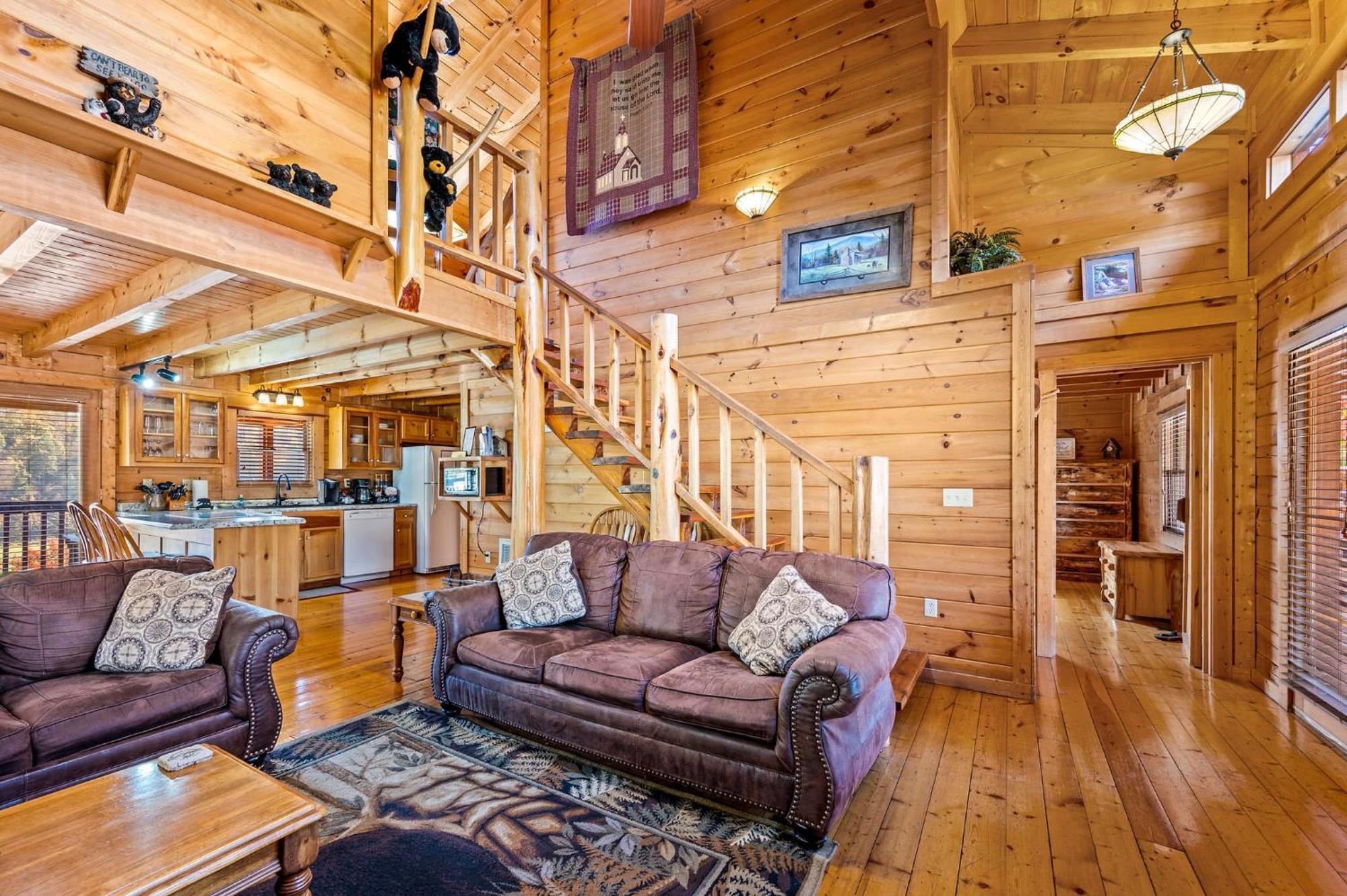 Bearfoot Pines - True Log Cabin - Wi-Fi, Hot Tub, Fishing, Deck With Views! - Mins To Pf Sevierville Luaran gambar